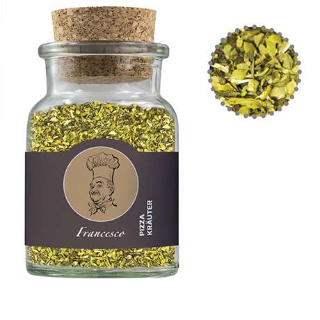 Gewürzmischung Pizza-Kräuter, ca. 30g, Korkenglas