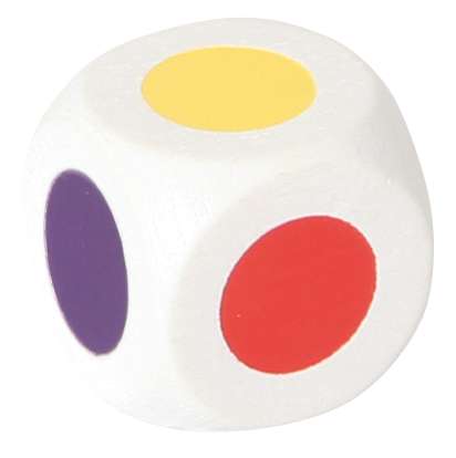 Farbwürfel 16 mm, weiß, 6 Farben