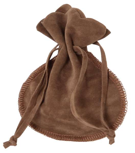 Beutel Wildlederoptik klein hellbraun