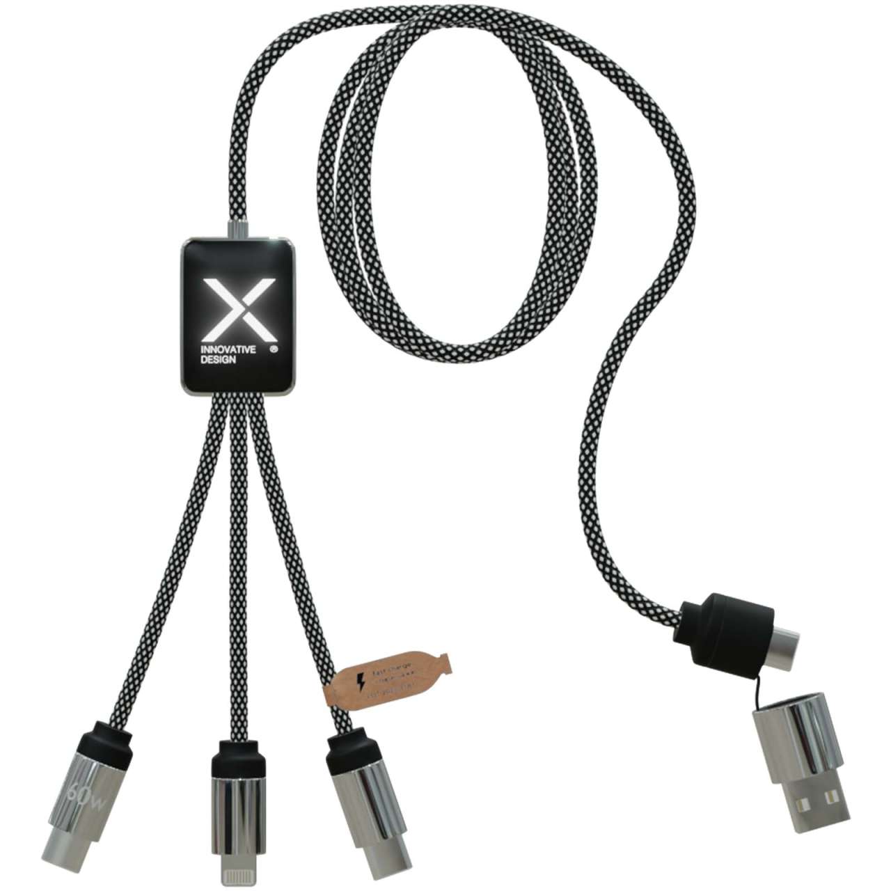 SCX. design C33 60W Typ C Ladekabel mit doppeltem Leuchtlogo