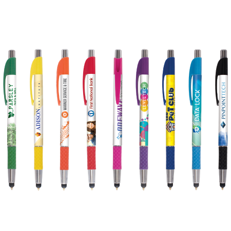 DIA Kugelschreiber Stylus mit Griffzone mit 4c-Druck all over