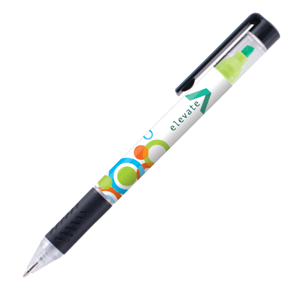 DELOS Kugelschreiber und Textmarker mit 4c-Druck all-over