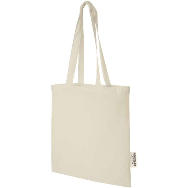 Madras 140 g / m² Baumwoll Tragetasche aus GRS recycelter Baumwolle, 7L