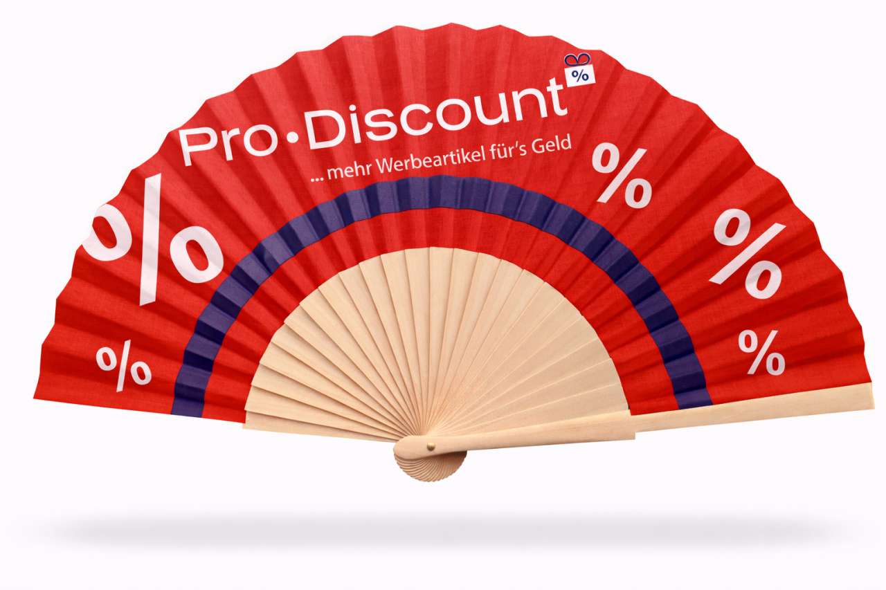 Holz-Fächer mit Druck auf Stoff