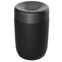 Pot schwarz, Deckel braun