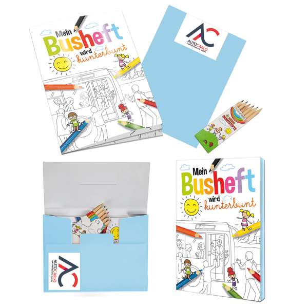 Malbuch / Mal-Set A6 - Bus