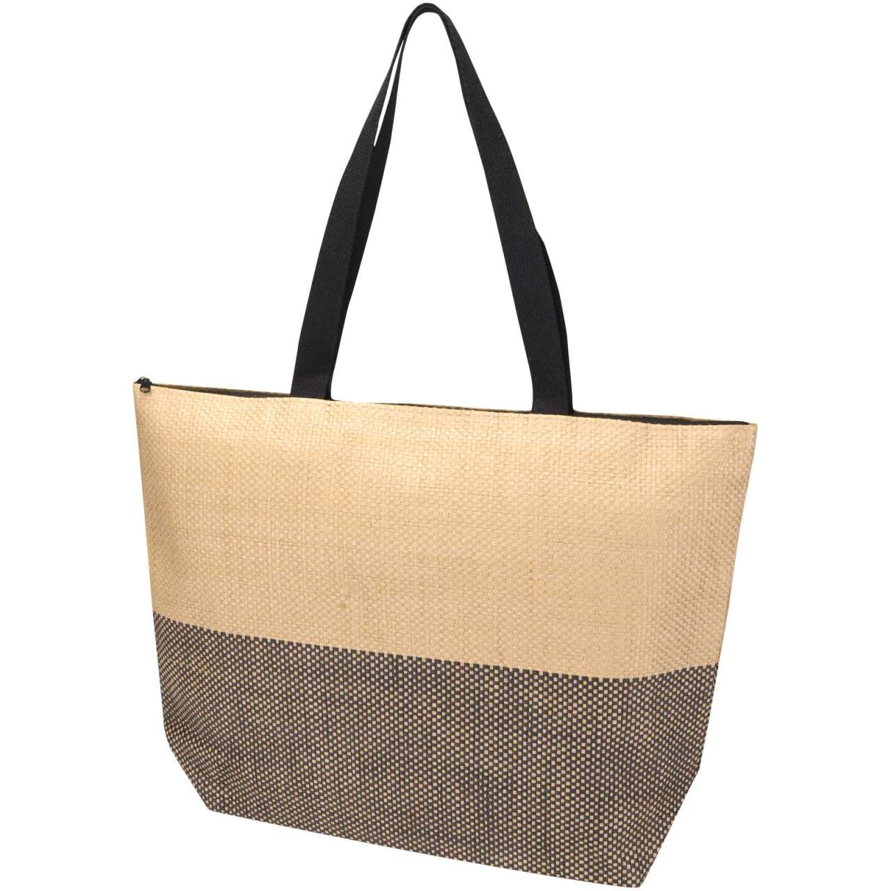 Rhythm Strohpapier-Tragetasche mit Reißverschluss, groß, 21 l