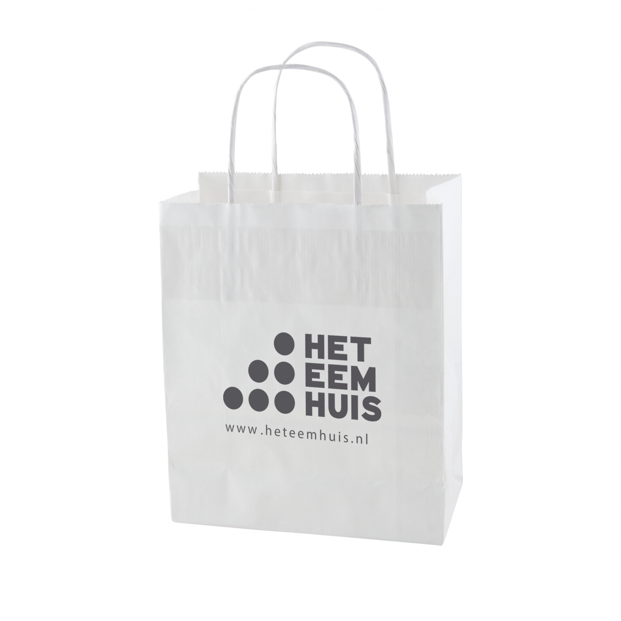 ROBLE ecru Papiertasche weiß und braun