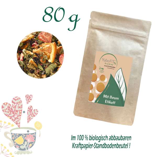 YuboFiT® Früchtetee HEDWIG LIEBT ERDBEERE UND MINZE