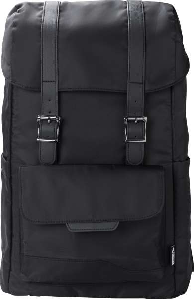 RPET (290T) Polyester Twill Rucksack mit Lasche Marlowe