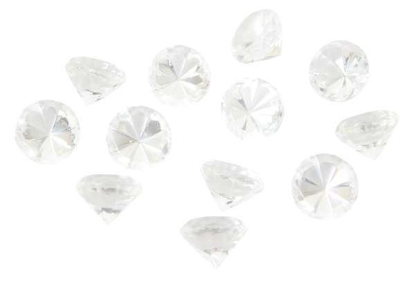Glasdiamanten Set (12) klar 2 cm