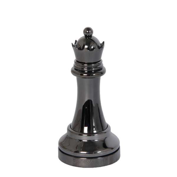 Black Cast Puzzle Chess Queen (Dame)***