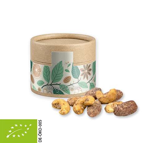 Bio Zimt-Mandel Vanille-Cashew Mix, ca. 40g, Kraftpapierdose Mini