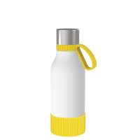 Flasche weiß, Ring gelb, Hülle gelb