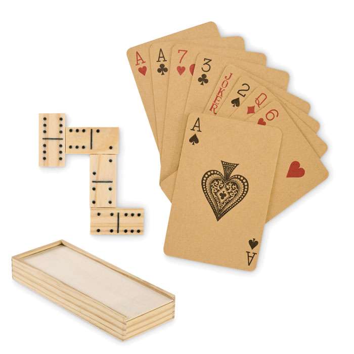 Domino- und Spielkarten-Set DOMI&CARDS