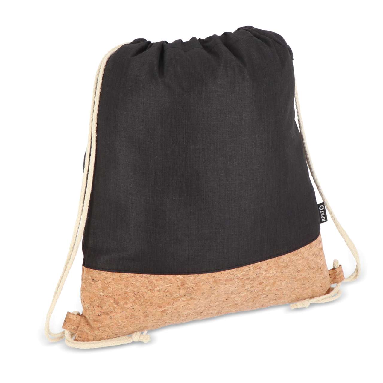 Kordelzugbeutel R-PET & Kork 35 x 40cm