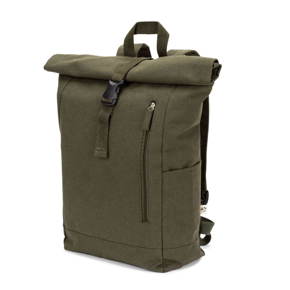 SAINT Roll-Top-Rucksack aus recyceltem Baumwolle und recyceltem Polyester (380 g / m²)