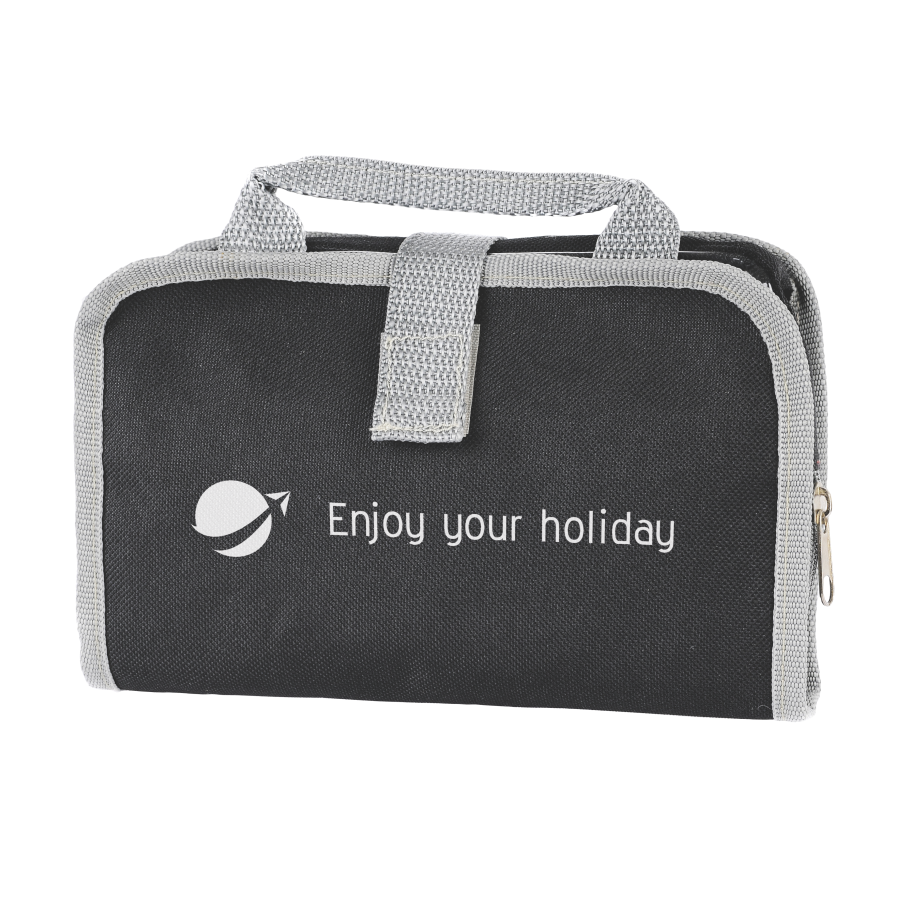 Kulturtasche deluxe mit Klettverschluss Polyester 600D