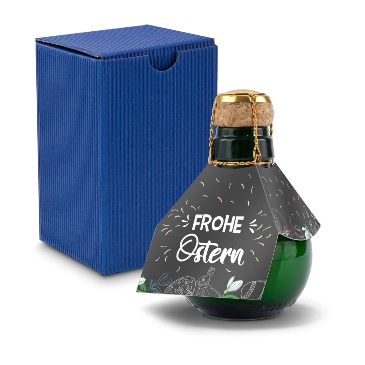 Kleinste Sektflasche der Welt! Frohe Ostern - Inklusive Geschenkkarton in, 125 ml