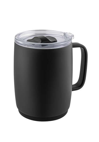 Metmaxx® Thermobecher "Crema OfficeVibeThermo" schwarz mit Deckel