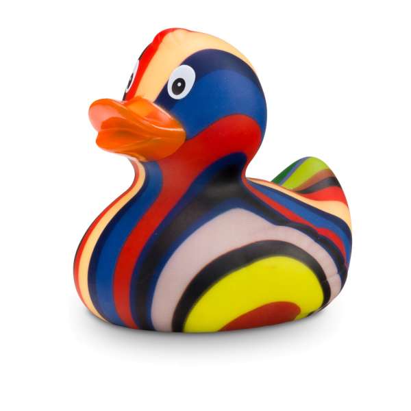 Werbeente Lenny Längsstreifen, ca. 8 cm