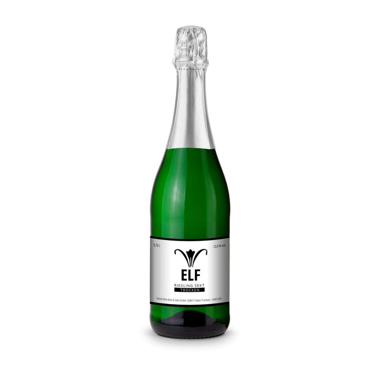 Sekt - Riesling - Flasche grün - Kapselfarbe, 0,75 l