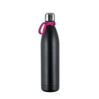 Flasche schwarz, Ring magenta