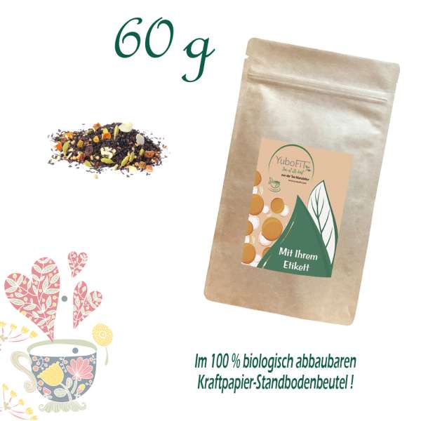 YuboFiT® Schwarzer Tee CHRISMAS FLOW