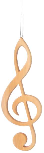 Holzhänger Violinschlüssel ohne Kristall