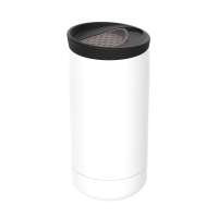 Becher weiß, Deckel braun