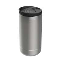 Becher silber, Deckel dunkelgrau