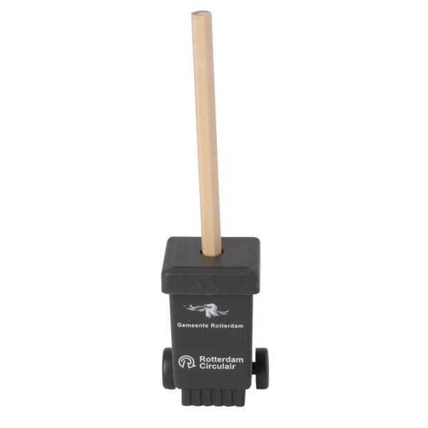 Bleistiftspitzer Mülltonne mit Rädern