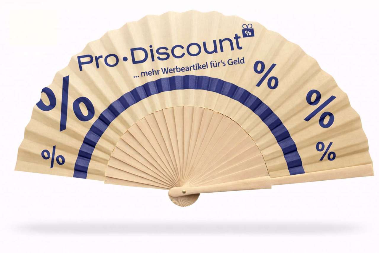 Holz-Fächer mit Druck auf Stoff