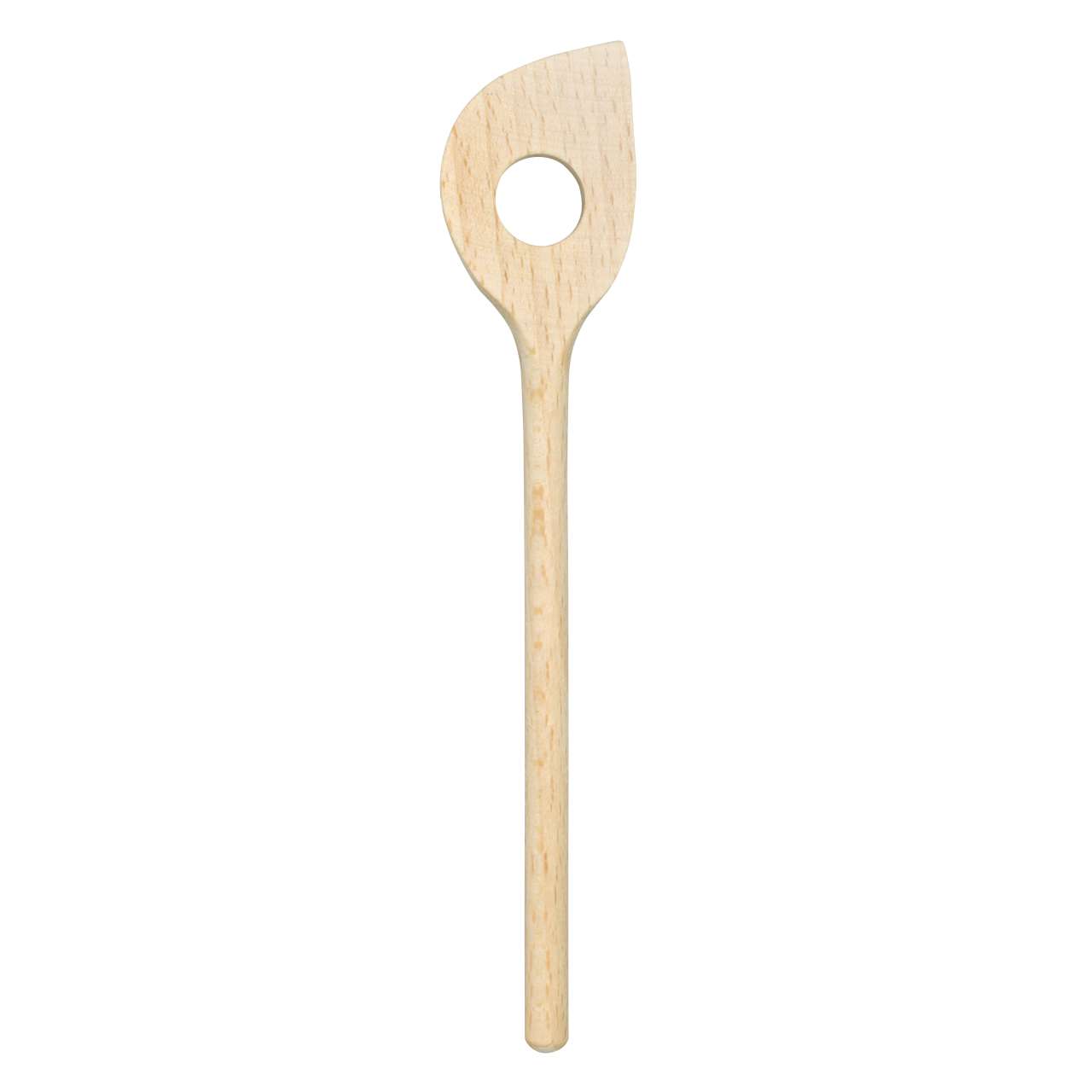 Kochlöffel spitz mit Loch 16 cm, Buche