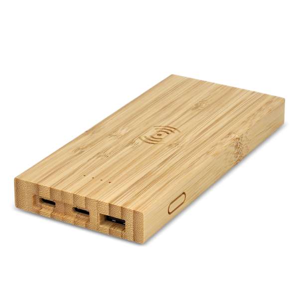 Bamboo Powerbank Wireless Charging 8000mAh