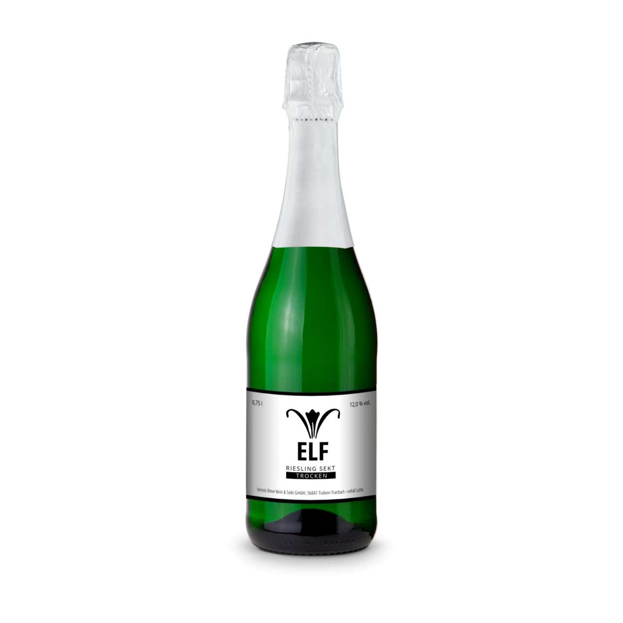 Sekt - Riesling - Flasche grün - Kapselfarbe, 0,75 l