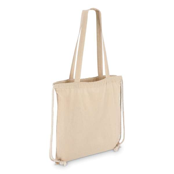 Baumwoll-Tragetasche mit Kordelzug OEKO-TEX® 38 x 42cm 140g / m²
