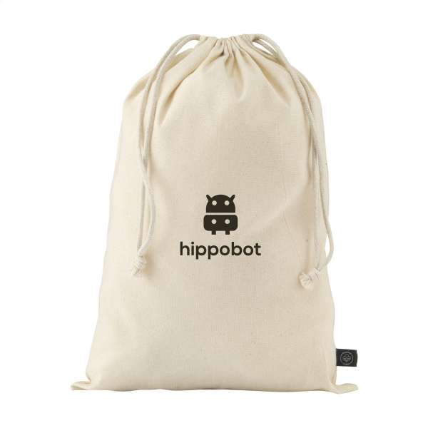 Gift Pouch Naturel GRS Recycled Cotton (150 g/m²) L