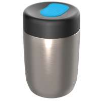 Pot silber, Deckel cyan