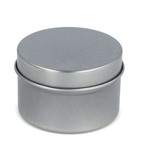 Scented candle round recycled tin