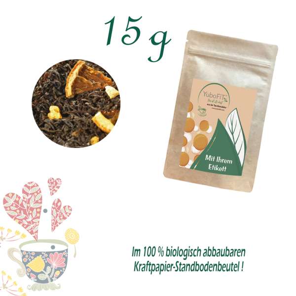 YuboFiT® Schwarzer Tee ORANGE SYMBIOSIS