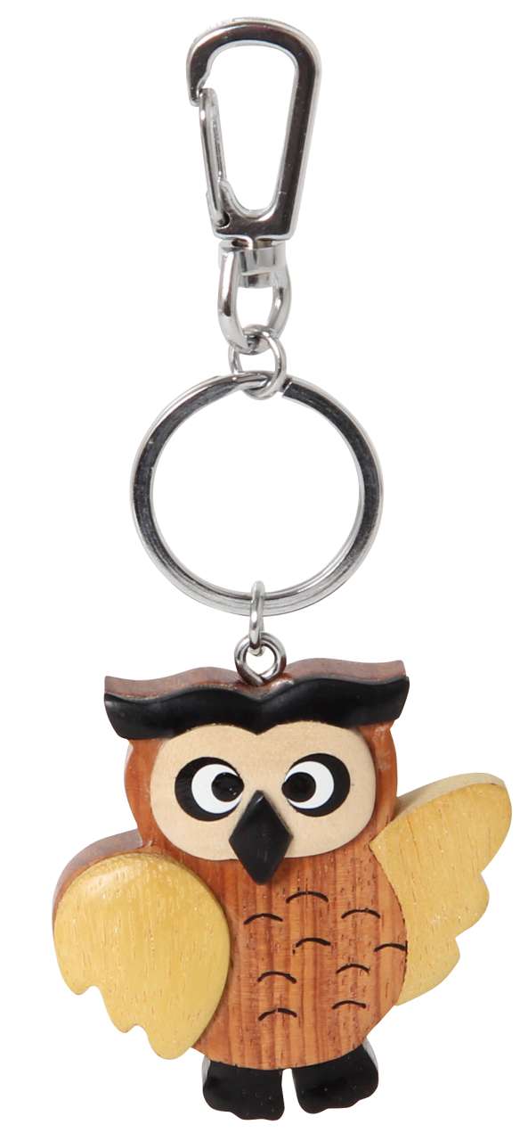 Schlüsselanhänger Eule, sortiert