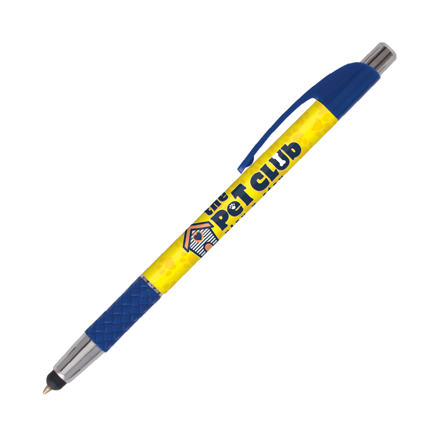 DIA Kugelschreiber Stylus mit Griffzone mit 4c-Druck all over