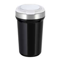 Innenbecher silber, Deckel weiß, Tasse schwarz