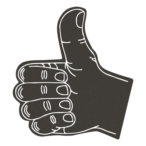 Winkehand aus Schaumstoff DAUMEN HOCH