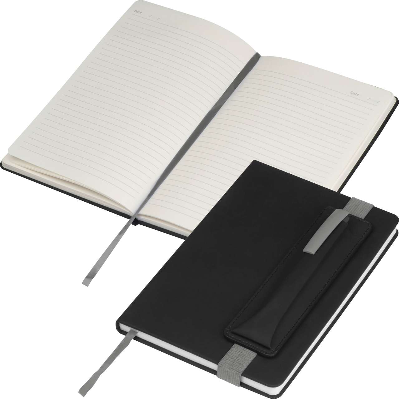 Notizbuch mit farbigen Applikationen