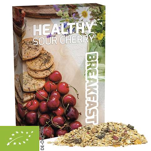 Bio Müsli Sauerkirsche, ca. 50g, Faltschachtel
