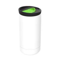 Becher weiß, Deckel hellgrün