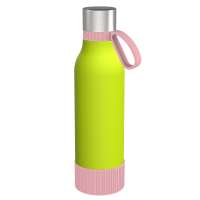 Flasche grün, Ring hellmagenta, Hülle hellmagenta