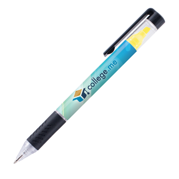 DELOS Kugelschreiber und Textmarker mit 4c-Druck all-over